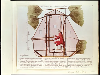 Die Flugmaschine von Jean Pierre Blanchard (1753-1809)